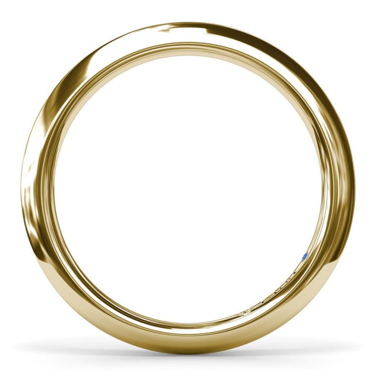 Knife-Edge Gold Wedding Band