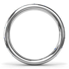 Flush Sapphire Wedding Band