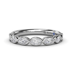 Marquise Diamond Wedding Band