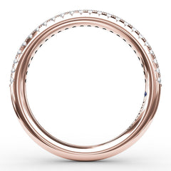 Split Prong Diamond Anniversary Band