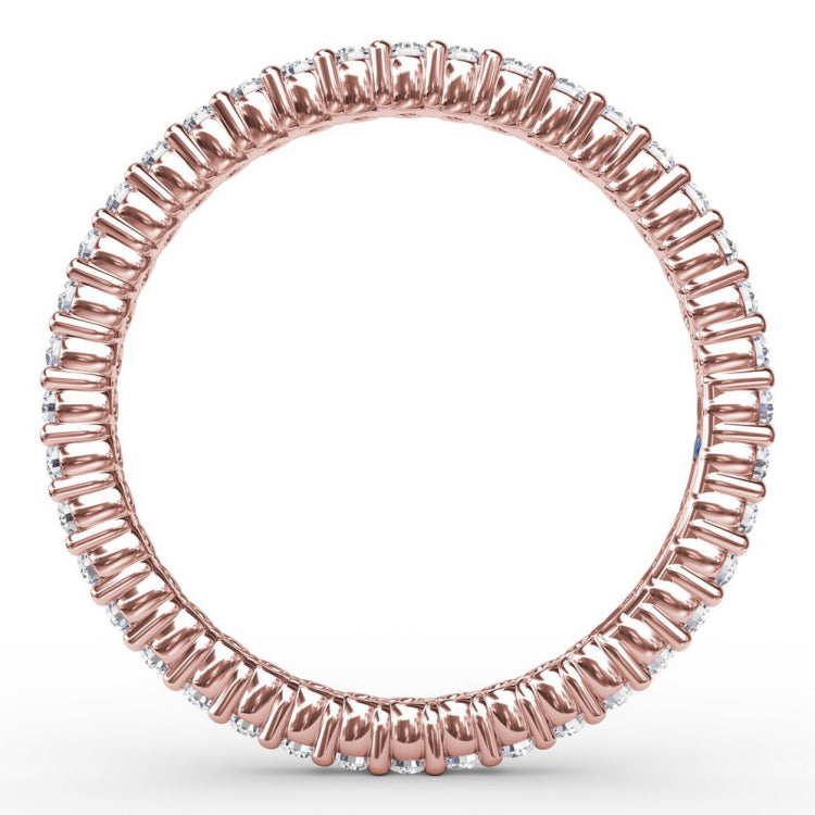 Classic Round Shared Prong Eternity Band 