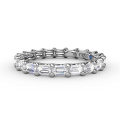 Emerald Cut Eternity Band 