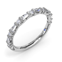 Tapered Baguette and Round Anniversary Band