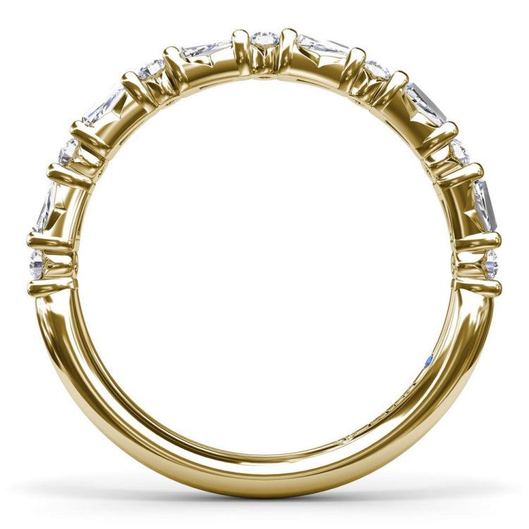 Tapered Baguette and Round Anniversary Band