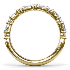 Tapered Baguette and Round Anniversary Band
