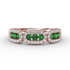 Petite And Precious Emerald And Diamond Ring 