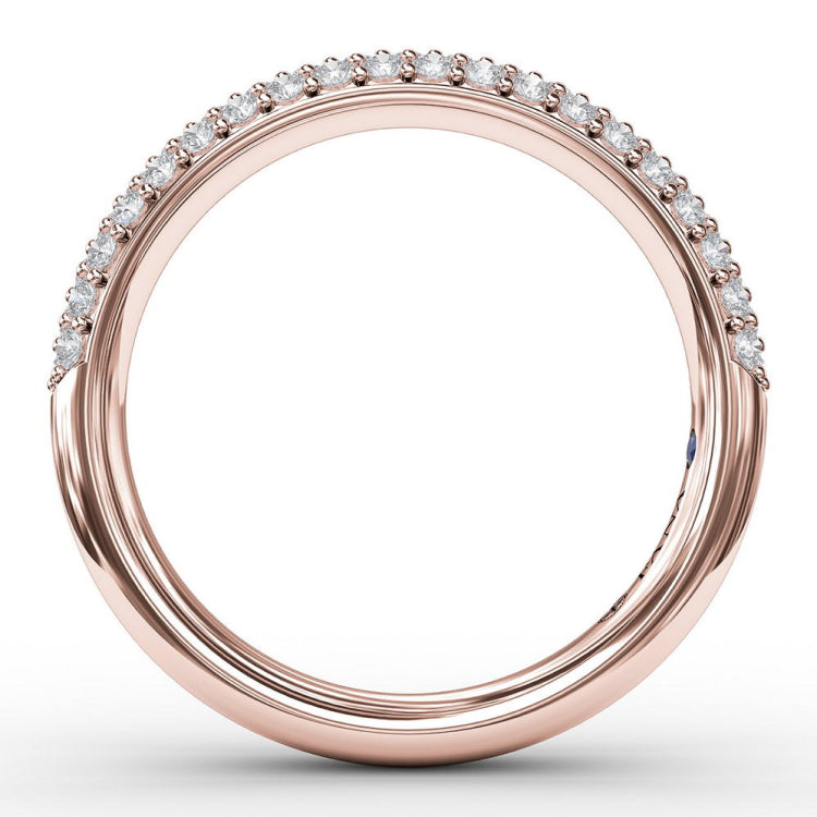 Domed Diamond Pave Band