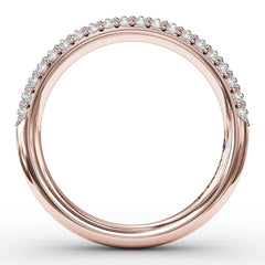 Domed Diamond Pave Band