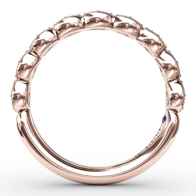 Scalloped Diamond Band with Milgrain