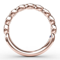 Scalloped Diamond Band with Milgrain