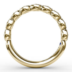Scalloped Diamond Band with Milgrain