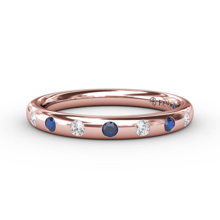 Sapphire Flush Setting Band