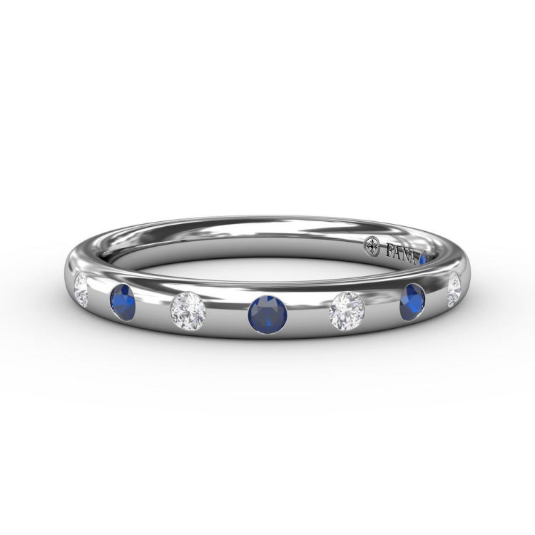 Sapphire Flush Setting Band