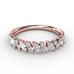 Floating Marquise and Round Diamond Ring 