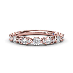 Alternating Marquise and Round Diamond Ring