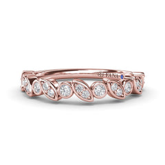 Multi-shaped Bezel Set Diamond Band