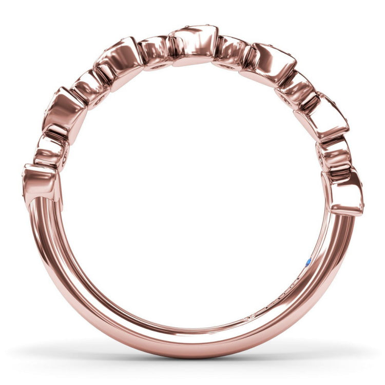 Multi-shaped Bezel Set Diamond Band