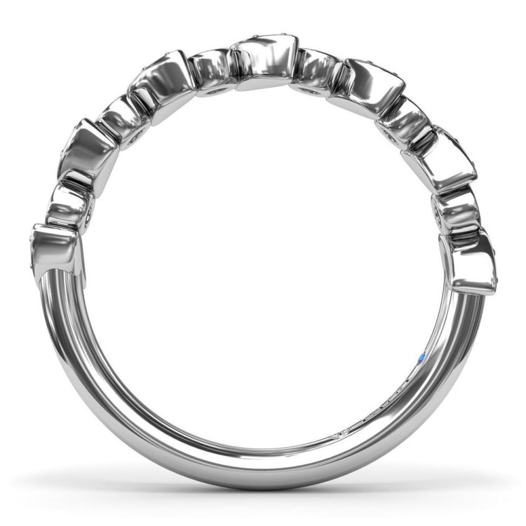 Multi-shaped Bezel Set Diamond Band
