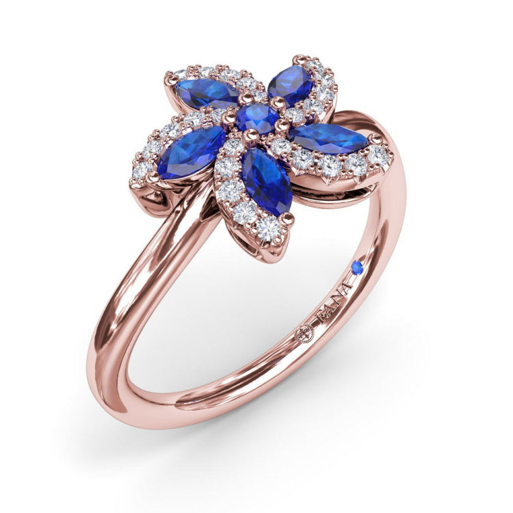 Sapphire and Diamond Catalina Ring