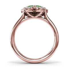 Emerald Magnolia Ring