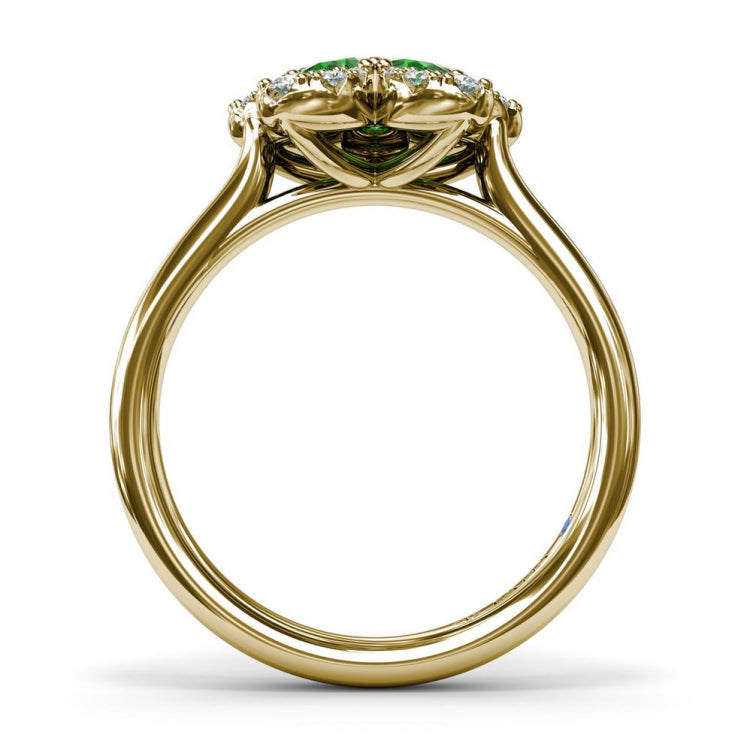 Emerald Magnolia Ring