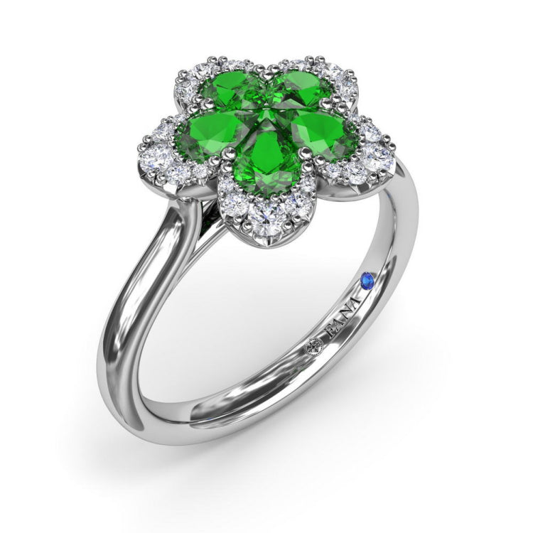 Emerald Magnolia Ring