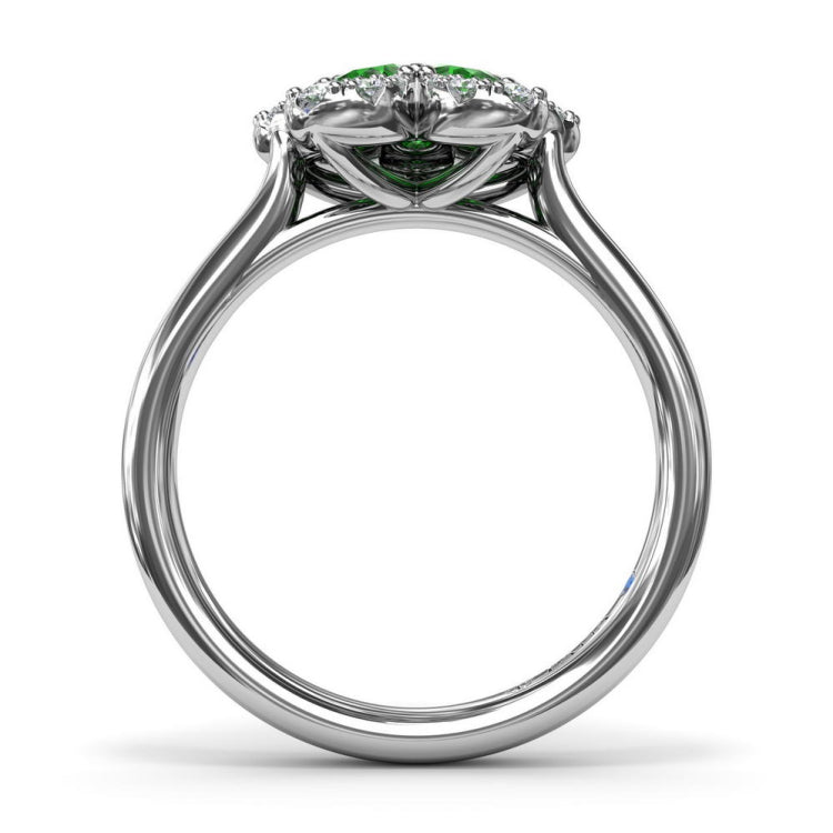Emerald Magnolia Ring