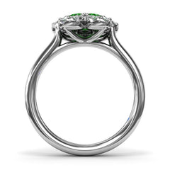 Emerald Magnolia Ring