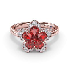 Ruby Magnolia Ring