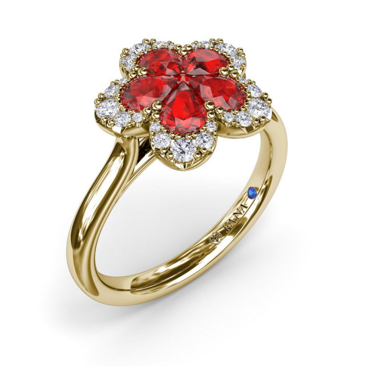Ruby Magnolia Ring