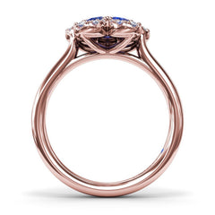 Sapphire Magnolia Ring