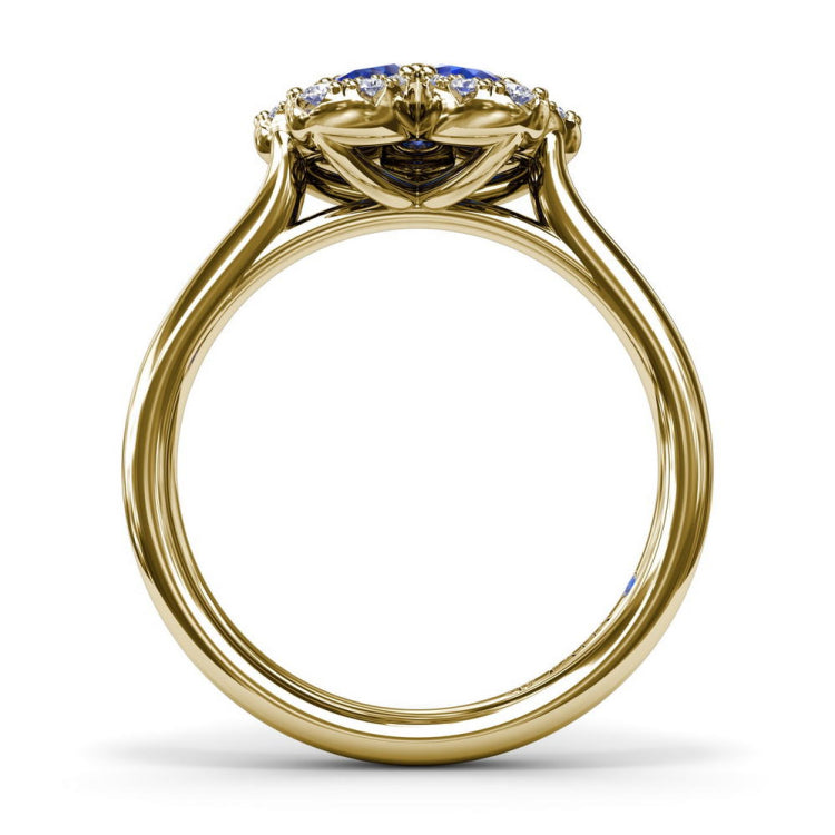 Sapphire Magnolia Ring
