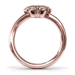 Magnolia Wave Emerald Ring