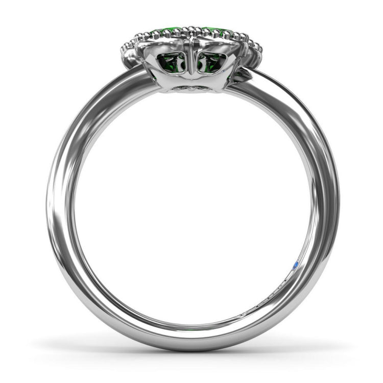 Magnolia Wave Emerald Ring