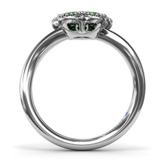 Magnolia Wave Emerald Ring