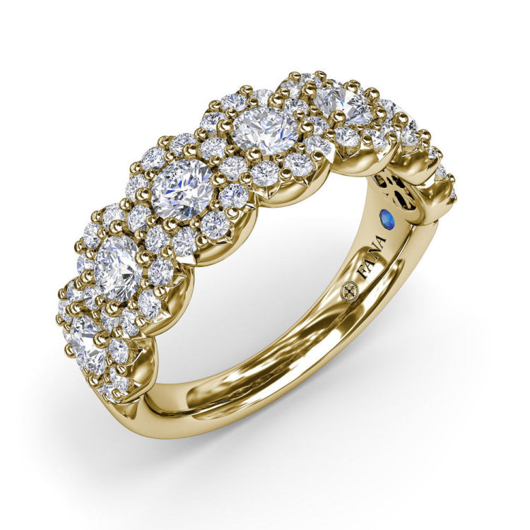 Floral Round Diamond Band 