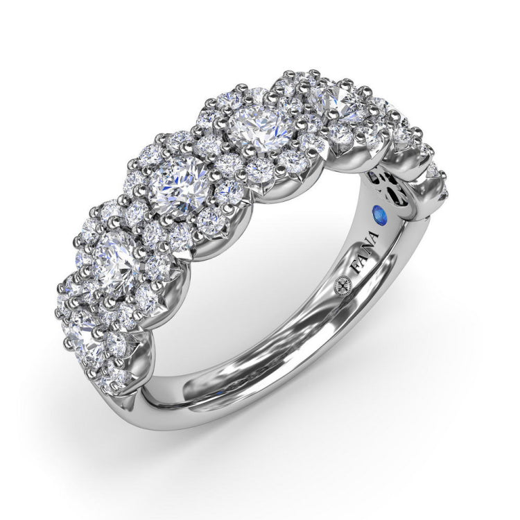 Floral Round Diamond Band 