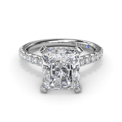 Classic Radiant Solitaire With Hidden Halo