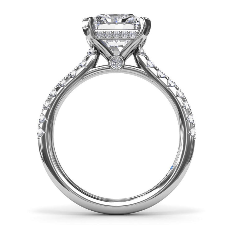 Classic Radiant Solitaire With Hidden Halo