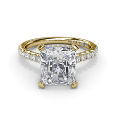 Classic Radiant Solitaire With Hidden Halo