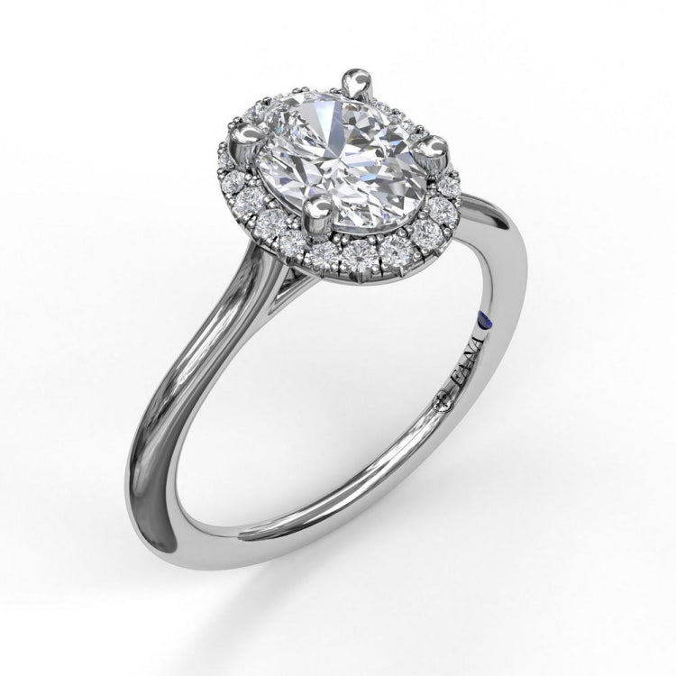 Oval Cut Halo Engagement Ring