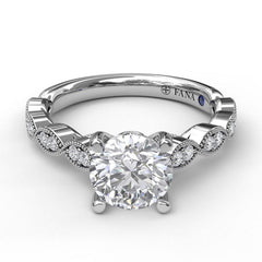 Vintage Marquise Accent Engagement Ring