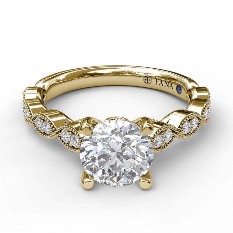 Vintage Marquise Accent Engagement Ring