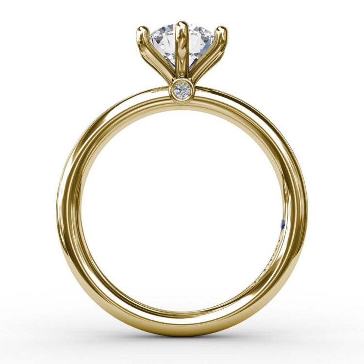 Classic Six-Prong Round Diamond Solitaire Engagement Ring
