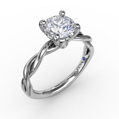 Elegantly Twisted Engagement Ring 