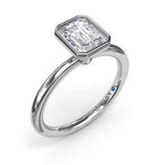 Modern Solitaire Diamond Engagement Ring 