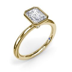 Modern Solitaire Diamond Engagement Ring 