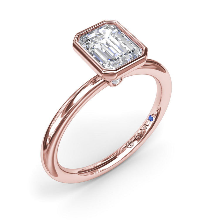 Modern Solitaire Diamond Engagement Ring 