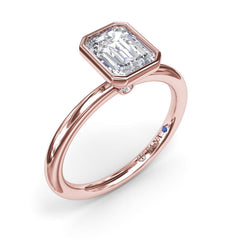 Modern Solitaire Diamond Engagement Ring 