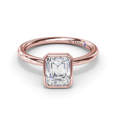 Modern Solitaire Diamond Engagement Ring 